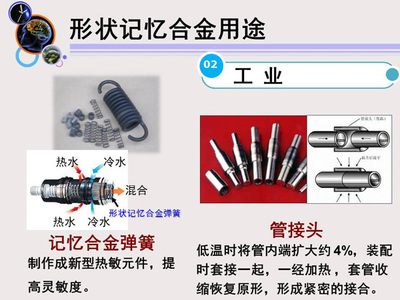 形状记忆合金 具有记忆功能的新型金属材料